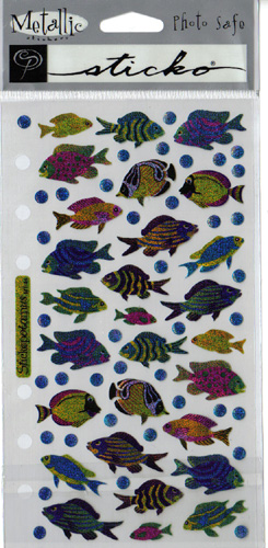 Funky Fish Metallic Vellum Stickos